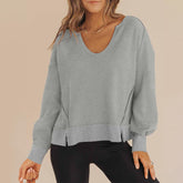 Women's V-Neck Casual Pullover Top (Buy 2 Free Shipping)