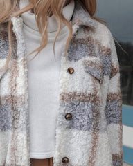 Polar Fleece Plaid Jacket