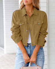 Classic Cropped Denim Top