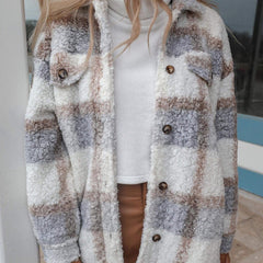 Polar Fleece Plaid Jacket