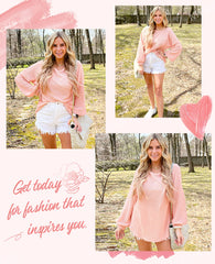 Fall Full Cozy Waffle Pullover