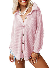 Women's Casual Waffle Knit Shacket (Buy 2 Free Shipping)