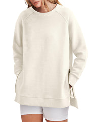Women's Side Zipper Oversized Sweatshirt (Buy 2 Free Shipping)