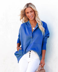 Oversized Pullover Sweatshirt with Pockets—Buy 2 Free Shipping