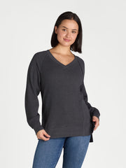 Women's Waffle Knit Sweatshirt
