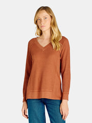 Women's Waffle Knit Sweatshirt