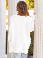 2023 Casual Batwing Sleeve Crewneck Knit Pullover Sweater