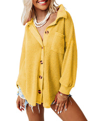 Women's Casual Waffle Knit Shacket (Buy 2 Free Shipping)