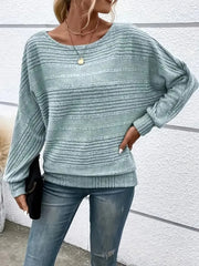 ⏰Women's Soft Solid Batwing Sleeve Pullover Long Sleeve Top