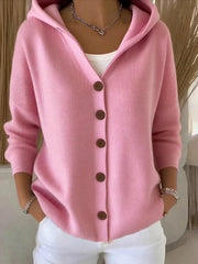 š„Women Cotton Plain Long Sleeve Comfy Casual Cardigan