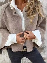 Women's Fall and Winter Loose Short Cashmere Long-sleeved Jacket