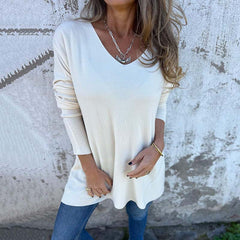 🔥Women's Cozy Knit Long Sleeve Tunic Top with Side Slits