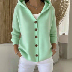 š„Women Cotton Plain Long Sleeve Comfy Casual Cardigan