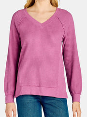 Women's Waffle Knit Sweatshirt