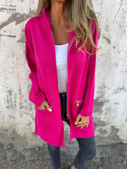 Zipper Long Sleeve Hooded Jacket