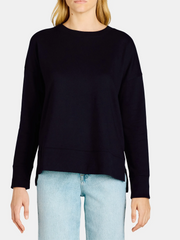 Women's High Low Hem Side Slit Pullover Sweatshirt (Buy 2 Free Shipping)