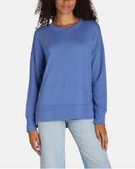 Women's High Low Hem Side Slit Pullover Sweatshirt (Buy 2 Free Shipping)