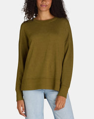 Women's High Low Hem Side Slit Pullover Sweatshirt (Buy 2 Free Shipping)