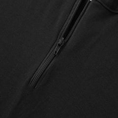 Men's Zip Half Shirt Tee Top Long Sleeve Shirt Fashion Designer Basic