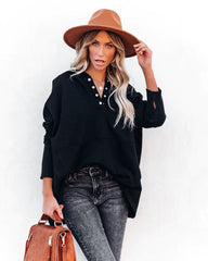 Oversized Pullover Sweatshirt with Pockets—Buy 2 Free Shipping