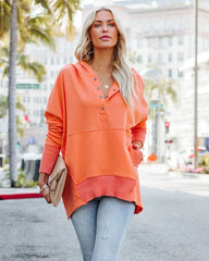 Oversized Pullover Sweatshirt with Pockets—Buy 2 Free Shipping