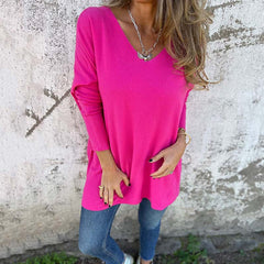 🔥Women's Cozy Knit Long Sleeve Tunic Top with Side Slits