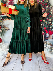 🔥50% OFF🔥The Velvet Long Sleeve Maxi Dress