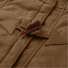 Women's Coat Solid Color Casual Button Cardigan Warm Mid-Length Hooded Pocket