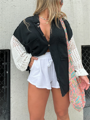 2024 New Boho Crochet Sleeve Shacket (Buy 2 Free Shipping)