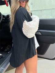 2024 New Boho Crochet Sleeve Shacket (Buy 2 Free Shipping)