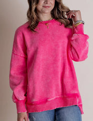 Women's Acid Wash Pullover Sweatshirt (Buy 2 Free Shipping)