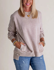 Women's Acid Wash Pullover Sweatshirt (Buy 2 Free Shipping)