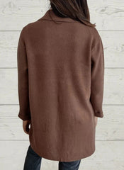 Women's Lapel fleece Long Sleeve Coat