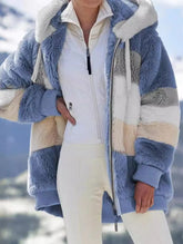 Rcontrasting Lamb Wool Padded Coat