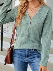 Buttoned Loose Casual T-Shirt