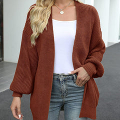 Women's Lantern Sleeve Cardigan with Pocket