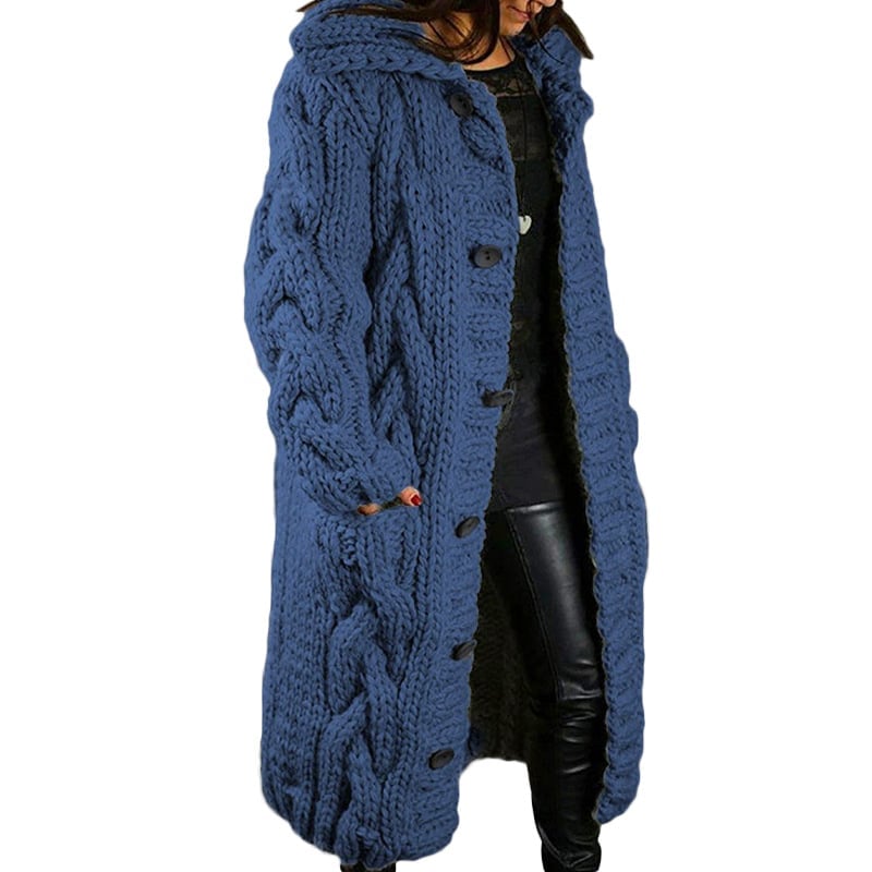 2023 Knitted Thick-Line Jumper Coat