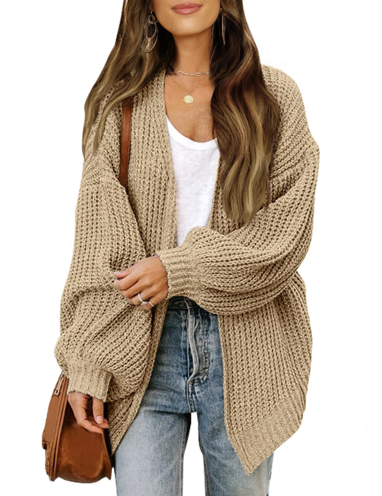 Women's Lantern Sleeve Cardigan with Pocket