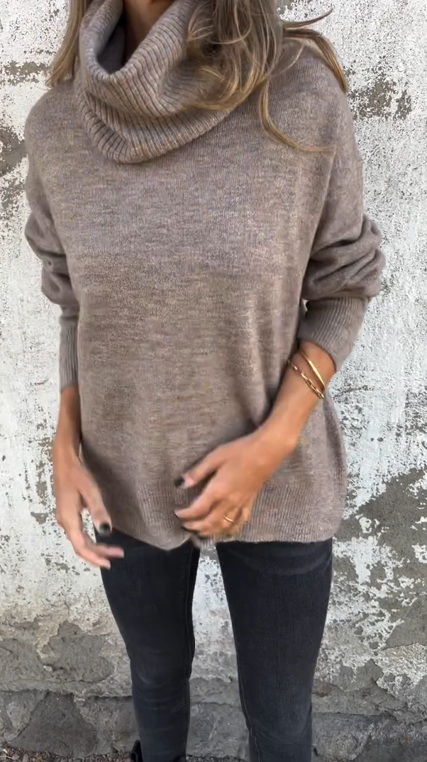 Woman's Knit Turtleneck Warm Soft Sweater