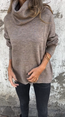 Woman's Knit Turtleneck Warm Soft Sweater