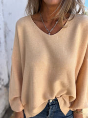 Fall V-neck Comfort Sweater Pullover