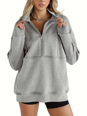 Solid color half-zip pullover sweatshirt (BUY 2 FREE SHIPPING)