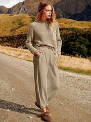 Fall Knit Top Sweater Set