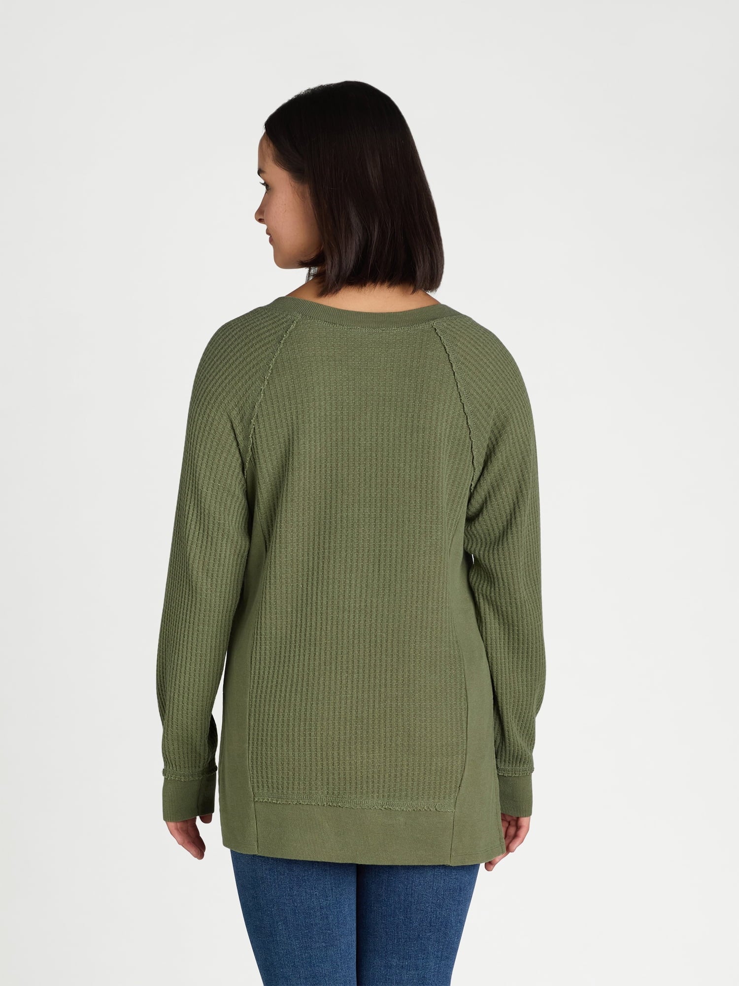 Women's Waffle Knit Sweatshirt