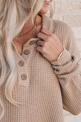 Women‘s Oversized Waffle Knit Sweater