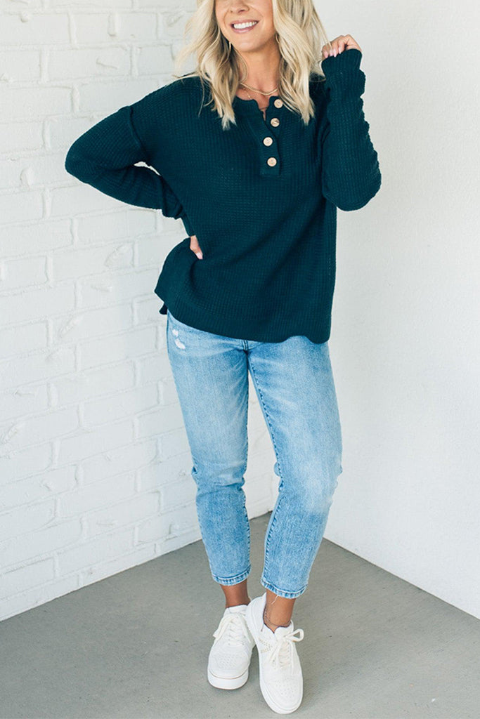 Women‘s Oversized Waffle Knit Sweater
