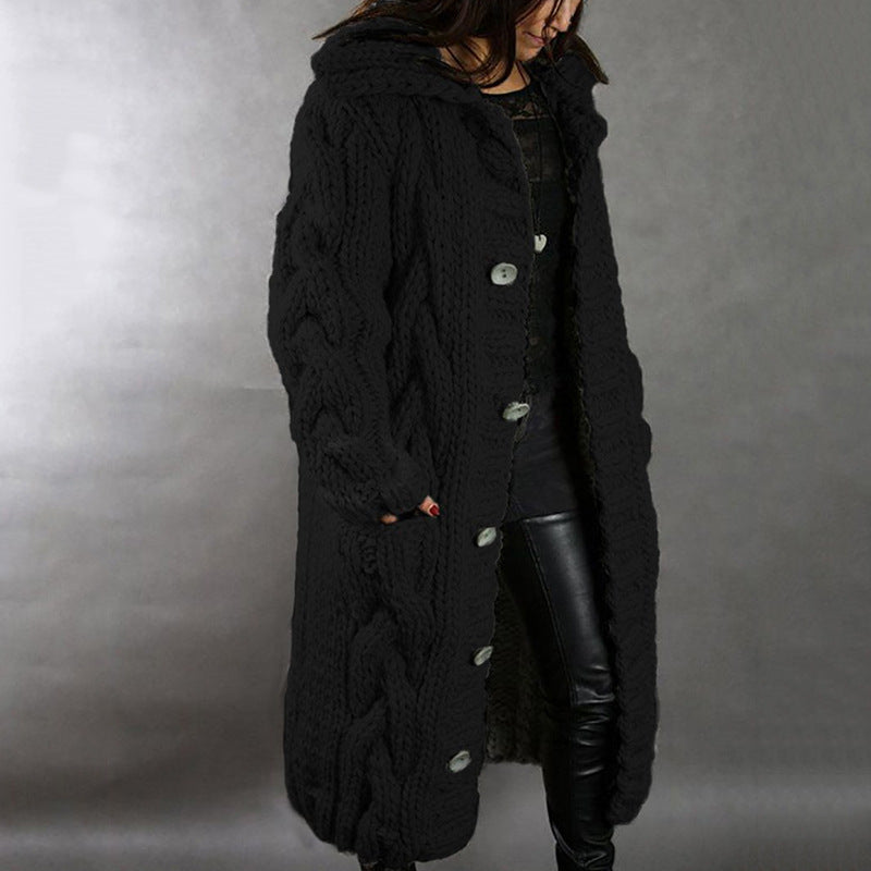 2023 Knitted Thick-Line Jumper Coat