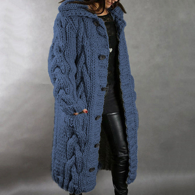 2023 Knitted Thick-Line Jumper Coat