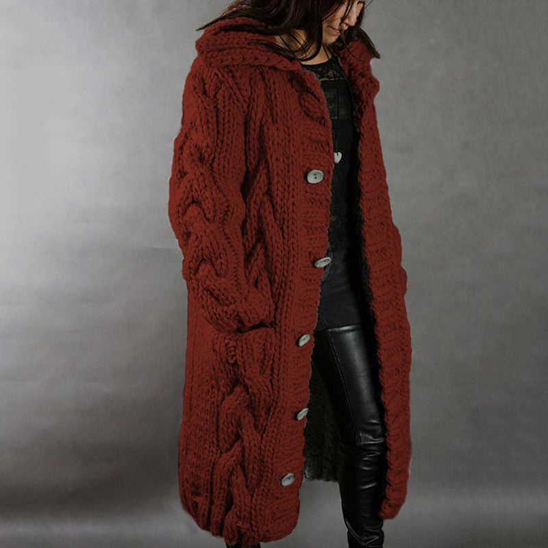 2023 Knitted Thick-Line Jumper Coat