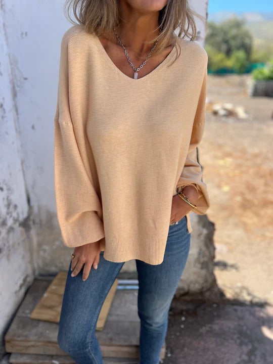 Fall V-neck Comfort Sweater Pullover